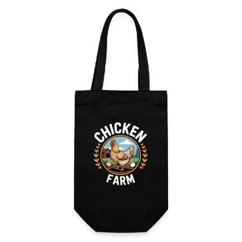 Chicken Farm Chicken Keeper Chicken - Gift Bag for Bottles - black - Front