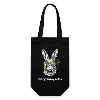 Everybunny Relax Funny Bunny with Sunglasses - Gift Bag for Bottles - black - Front