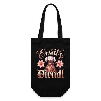 Ersatz Dirndl T-Shirt Tracht Damen Trachtenshirt - Geschenkbeutel für Flaschen - Schwarz - Vorne