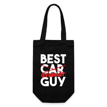 Bester Turner, lustiger Leichtathletik-Slogan - Geschenkbeutel für Flaschen - Schwarz - Vorne