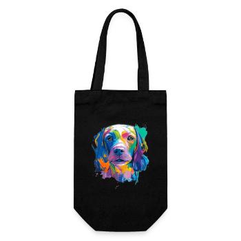 Portrait Pop Art du chien Vizsla Art coloré d’animaux de compagnie - Sac à bouteille - noir - Devant