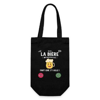 La Bière M’Appelle Faut Que J’Y Aille Humour Apéro - Sac à bouteille - noir - Devant