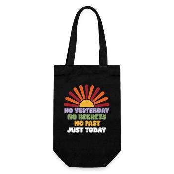 No Regrets Just Today - Gift Bag for Bottles - black - Front