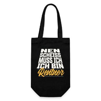 Rentner - Geschenkbeutel für Flaschen - Schwarz - Vorne