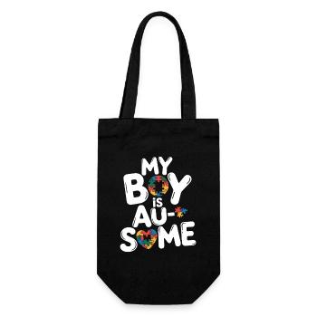 Mon garçon est autiste - Sac à bouteille - noir - Devant