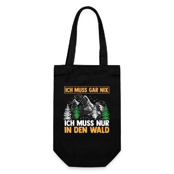 Jagd Jagen Waidmann Jäger - Geschenkbeutel für Flaschen - Schwarz - Vorne