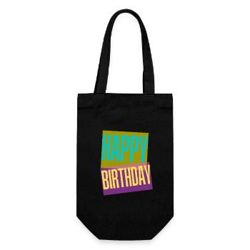 Bon anniversaire - Sac à bouteille - noir - Devant