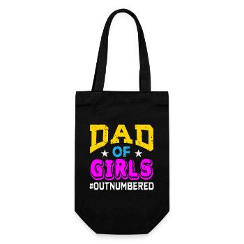 Funny Dad Of Girls Father's Day - Gift Bag for Bottles - black - Front