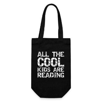 Alle coolen Kids lesen - Geschenkbeutel für Flaschen - Schwarz - Vorne