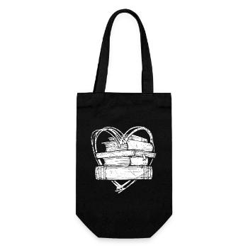 Love Books Reading - Gift Bag for Bottles - black - Front