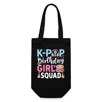 K-Pop Birthday Girl Squad - Gift Bag for Bottles - black - Front