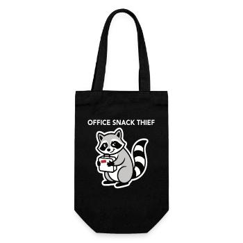 Office Snack Thief Raccoon Office Humor - Gift Bag for Bottles - black - Front