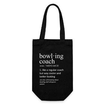 Funny Bowling Coach Definition Noun Slogan - Gift Bag for Bottles - black - Front