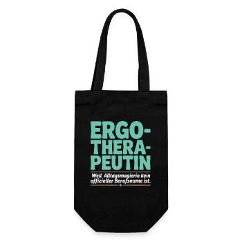Ergotherapeutin Ergo Praxis Team Ergotherapie - Geschenkbeutel für Flaschen - Schwarz - Vorne