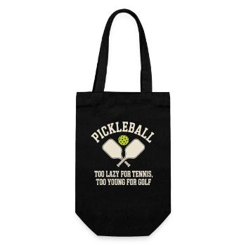 Joueur de pickleball trop paresseux pour le tennis pickleball - Sac à bouteille - noir - Devant