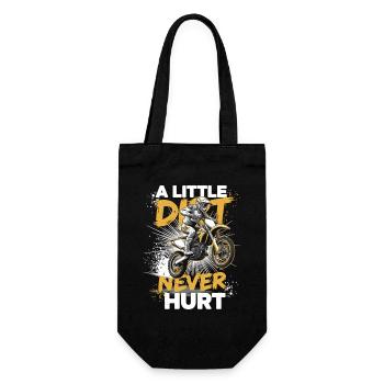 A Little Dirt Never Hurt – Motocross Dirt Bike - Gift Bag for Bottles - black - Front