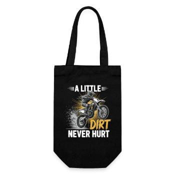 A Little Dirt Never Hurt – Motocross Dirt Bike - Gift Bag for Bottles - black - Front