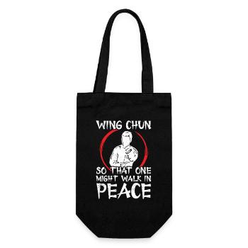 Wing Chun Teacher Martial Arts Lesson Wing Chun - Gift Bag for Bottles - black - Front