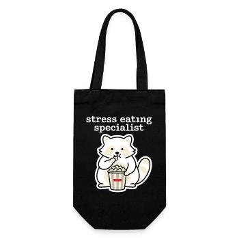 Stress Eating Specialist Raccoon - Gift Bag for Bottles - black - Front