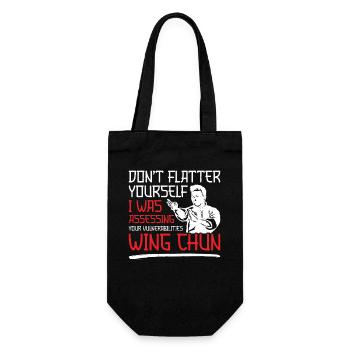Wing Chun Girl Kung Fu Lesson Training Wing Chun - Gift Bag for Bottles - black - Front
