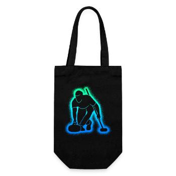 Curling Men Kids Boys Curler - Gift Bag for Bottles - black - Front