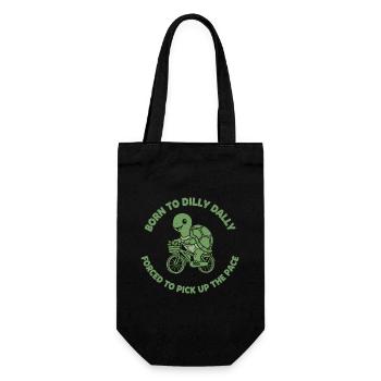Garden turtle on the bike - Gift Bag for Bottles - black - Front