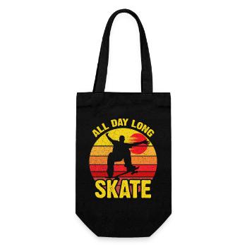 Ganztägiger Skate Retro Sunset - Geschenkbeutel für Flaschen - Schwarz - Vorne