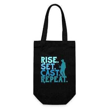 Fly Fishing Fly Angler Rise Set Cast - Gift Bag for Bottles - black - Front