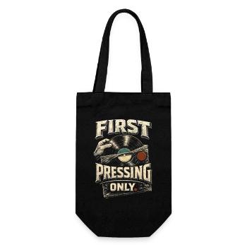 Vinyl Collector Vinyl Records First Pressing Only - Gift Bag for Bottles - black - Front