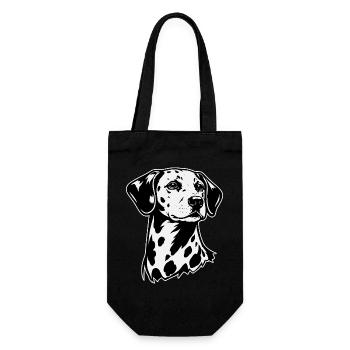 Portrait dalmate noir et blanc - Sac à bouteille - noir - Devant