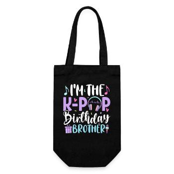 I'm The K Pop Birthday Brother - Geschenkbeutel für Flaschen - Schwarz - Vorne