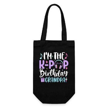 I'm The K Pop Birthday Grandpa - Geschenkbeutel für Flaschen - Schwarz - Vorne