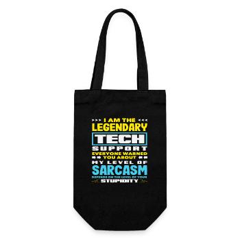 Legendary Tech Support Sarcasm IT Admin - Gift Bag for Bottles - black - Front