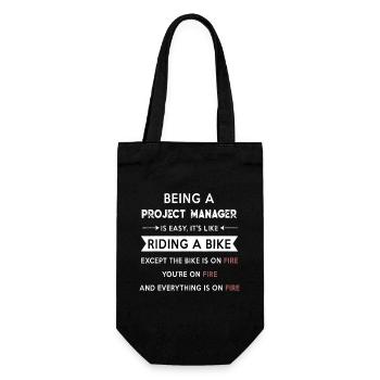 Project Manager on Fire - Gift Bag for Bottles - black - Front