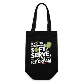 Pickleball Player Looking For Soft Serve Dinking - Gift Bag for Bottles - black - Front
