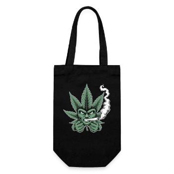 Chemise à cannabis – Cannabis Leaf Face Stoner - Sac à bouteille - noir - Devant