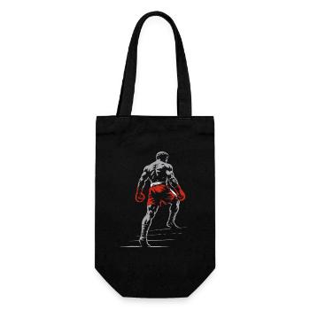 Boxeur en gants de boxe - Sac à bouteille - noir - Devant