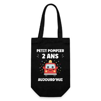 Petit Pompier 2 Ans Aujourd'hui - Sac à bouteille - noir - Devant
