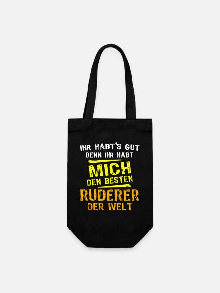 Ruderer Geschenk - Geschenkbeutel für Flaschen - Schwarz