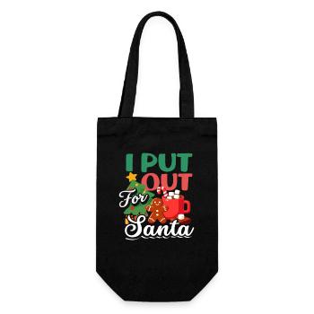 Ich Stelle Was Raus Für Santa Kekse Zweideutig - Geschenkbeutel für Flaschen - Schwarz - Vorne