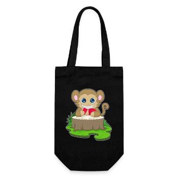 Monkey Poker Poker Card Game - Gift Bag for Bottles - black - Front