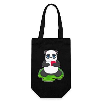 Panda Poker Poker Card Game - Gift Bag for Bottles - black - Front