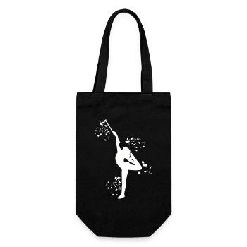 Gymnast with baton rhythmic gymnastics - Gift Bag for Bottles - black - Front
