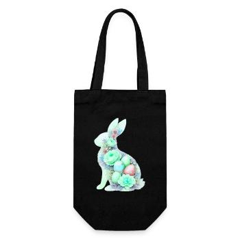 Hase Ostern Aquarell - Geschenkbeutel für Flaschen - Schwarz - Vorne