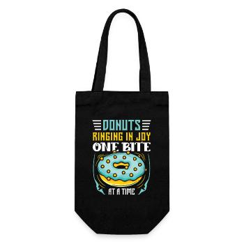 Donut fast food - Gift Bag for Bottles - black - Front