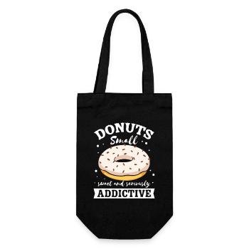 Donut fast food - Gift Bag for Bottles - black - Front