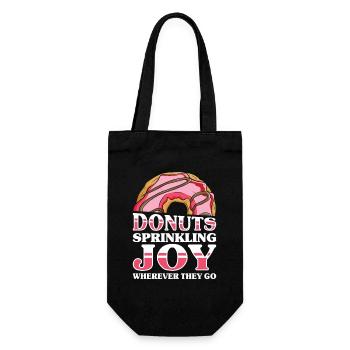 Donut fast food - Gift Bag for Bottles - black - Front
