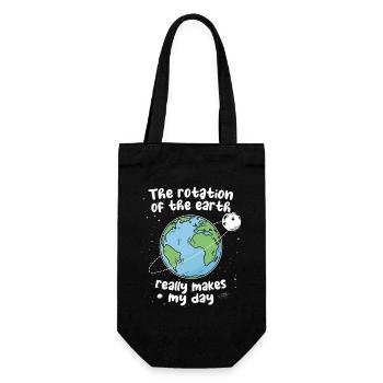 The Rotation of Earth Makes My Day Sarcasm - Gift Bag for Bottles - black - Front