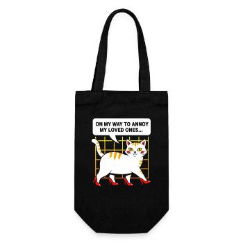 Chat à talons hauts : Espiègle et charmant - Sac à bouteille - noir - Devant