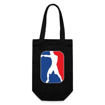 boxing_silhouette mma kampfsport - Geschenkbeutel für Flaschen - Schwarz - Vorne
